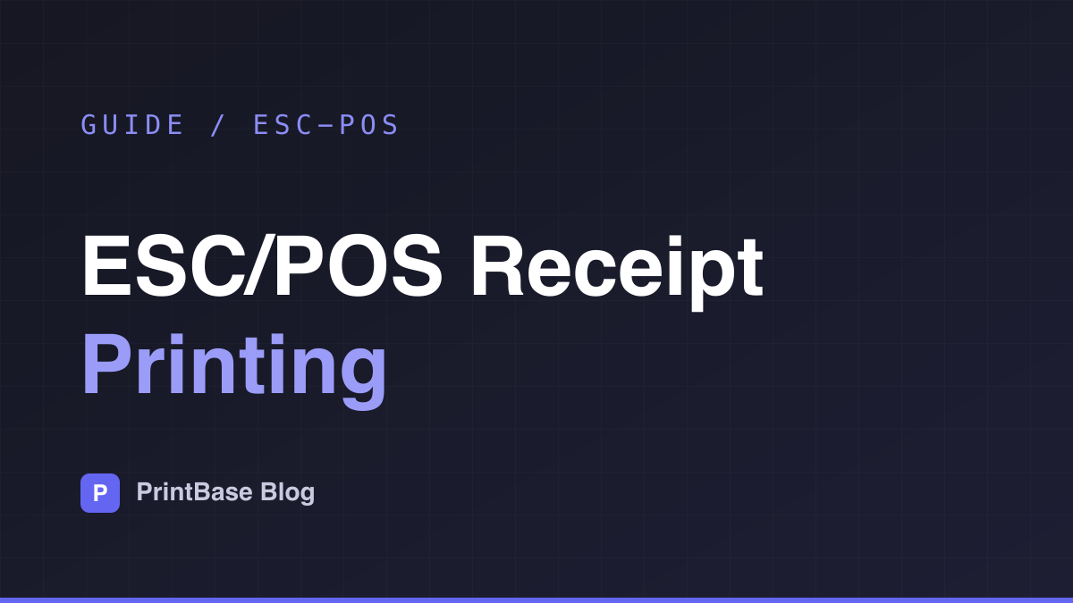 ESC/POS Receipt Printing: a Practical Guide from Bytes to Cloud API